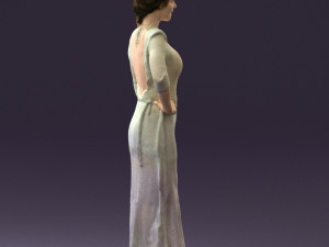 woman in snow white dress 0527 3D Model
