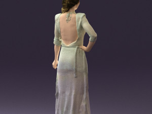 woman in snow white dress 0527 3D Model