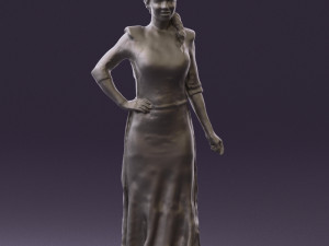 woman in snow white dress 0527 3D Model