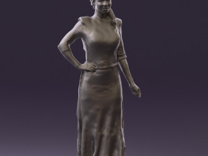 woman in snow white dress 0527 3D Model