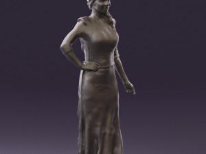 woman in snow white dress 0527 3D Model