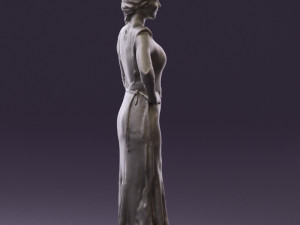 woman in snow white dress 0527 3D Model