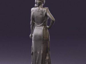 woman in snow white dress 0527 3D Model