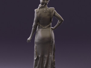 woman in snow white dress 0527 3D Model