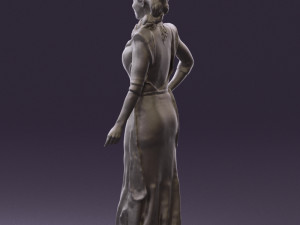 woman in snow white dress 0527 3D Model