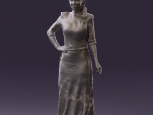 woman in snow white dress 0527 3D Model