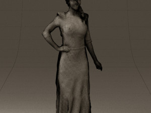 woman in snow white dress 0527 3D Model