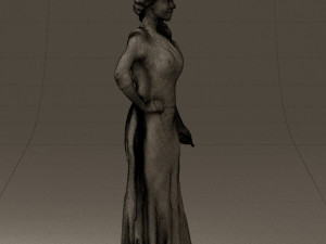 woman in snow white dress 0527 3D Model