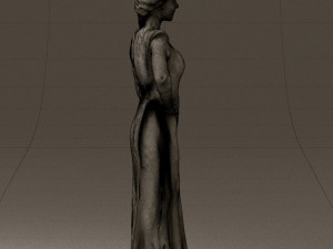 woman in snow white dress 0527 3D Model