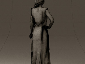 woman in snow white dress 0527 3D Model