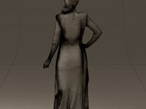 woman in snow white dress 0527 3D Model