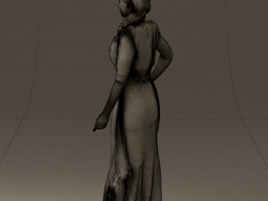 woman in snow white dress 0527 3D Model
