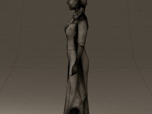 woman in snow white dress 0527 3D Model