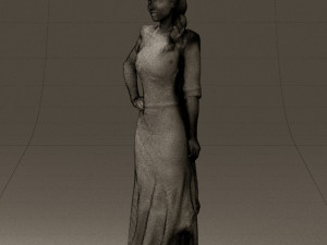 woman in snow white dress 0527 3D Model