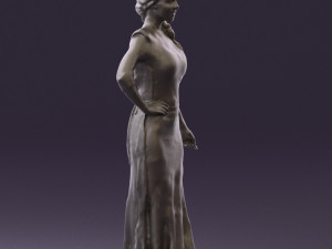 womaninsnowwhitedress0527 3d print ready Modèles 3D en vedette