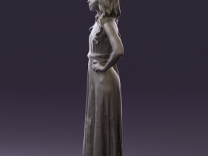 woman in burgundy dress 0526 3d print ready 3D 프린트 모델