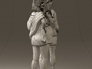 three woman in dress 0524 Model 3D