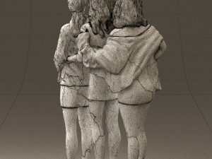 three woman in dress 0524 Model 3D