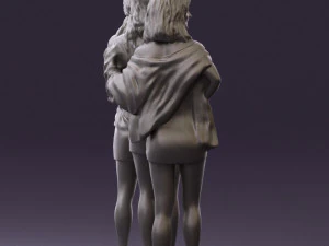 three woman in dress 0524 3d print ready 3D Print Model