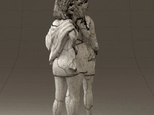 three woman in dress 0524 3d print ready 3D Print Model