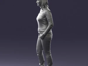 girl with pendant jeans 0516 3D Model