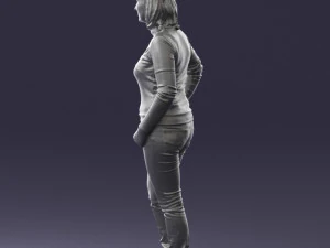 girl with pendant jeans 0516 3D Model