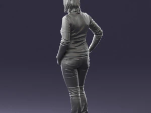 girl with pendant jeans 0516 3D Model