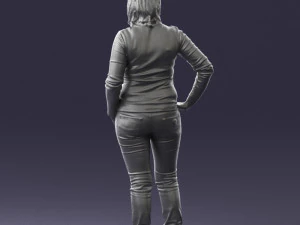 girl with pendant jeans 0516 3D Model