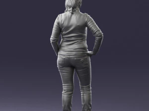 girl with pendant jeans 0516 3D Model