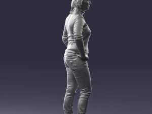 girl with pendant jeans 0516 3D Model