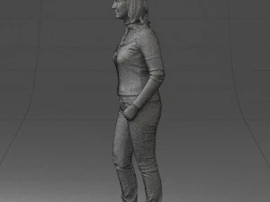 girl with pendant jeans 0516 3D Model