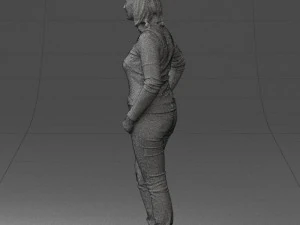 girl with pendant jeans 0516 3D Model