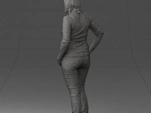 girl with pendant jeans 0516 3D Model