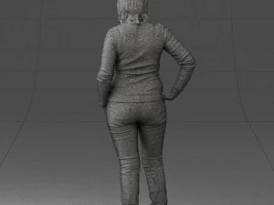 girl with pendant jeans 0516 3D Model