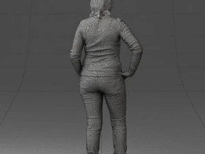 girl with pendant jeans 0516 3D Model