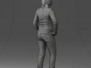 girl with pendant jeans 0516 3D Model