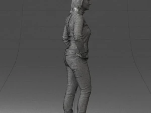 girl with pendant jeans 0516 3D Model
