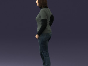 girl with pendant jeans 0516 3d print ready 3D Print Model