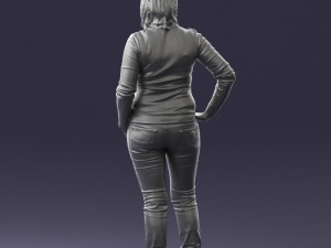girl with pendant jeans 0516 3d print ready 3D Print Model