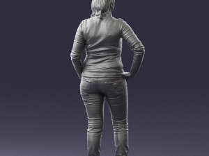 girl with pendant jeans 0516 3d print ready 3D Print Model