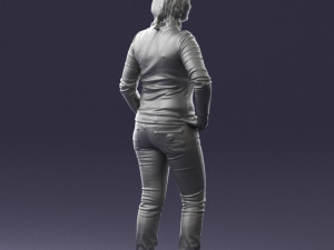 girl with pendant jeans 0516 3d print ready 3D Print Model