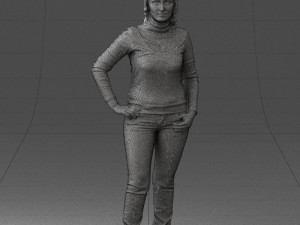 girl with pendant jeans 0516 3d print ready 3D Print Model