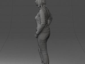 girl with pendant jeans 0516 3d print ready 3D Print Model