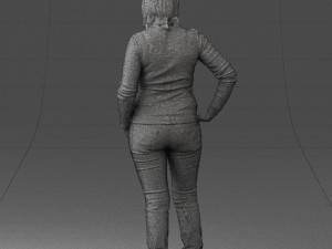 girl with pendant jeans 0516 3d print ready 3D Print Model