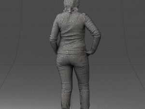 girl with pendant jeans 0516 3d print ready 3D Print Model
