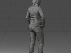 girl with pendant jeans 0516 3d print ready 3D Print Model