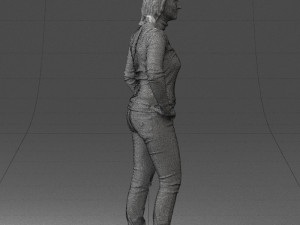 girl with pendant jeans 0516 3d print ready 3D Print Model