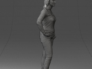 girl with pendant jeans 0516 3d print ready 3D Print Model