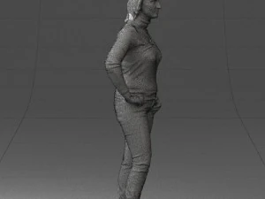 girl with pendant jeans 0516 3d print ready 3D Print Model
