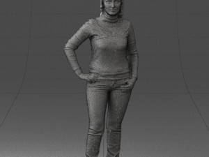 girl with pendant jeans 0516 3d print ready 3D Print Model